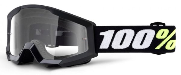 Детские мото очки 100% STRATA MINI Goggle Black - Clear Lens