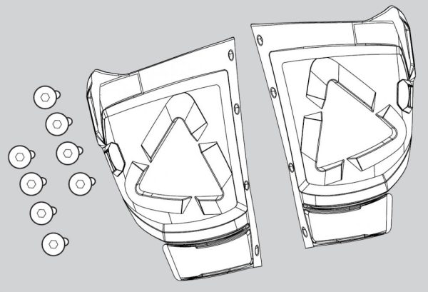 LEATT GPX 5.5 Boot Shin plate kit [Black]