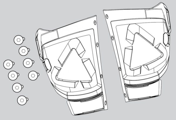 LEATT GPX 5.5 Boot Shin plate kit [White]