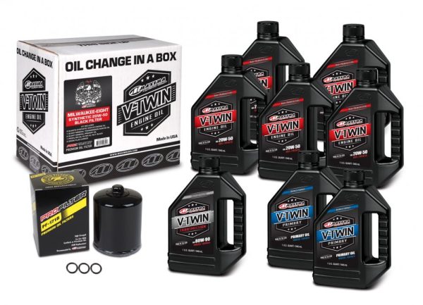 Комплект Maxima V-TWIN MILWAUKEE-EIGHT Oil Change Kit - Syntetic [Black]