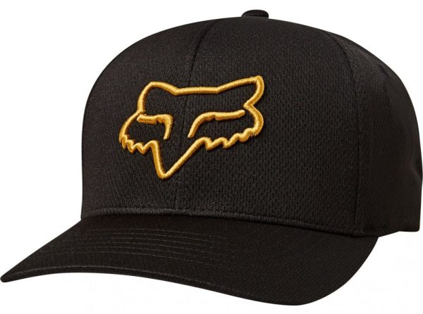 Кепка FOX LITHOTYPE FLEXFIT HAT [Black/Yellow]