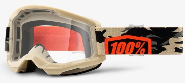 Мото очки 100% STRATA 2 Goggle Kombat - Clear Lens