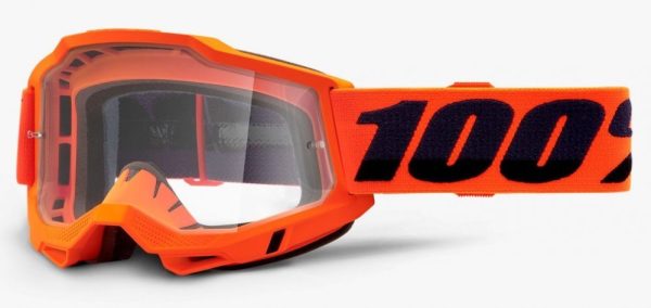 Мото очки 100% ACCURI 2 OTG Goggle Neon Orange - Clear Lens