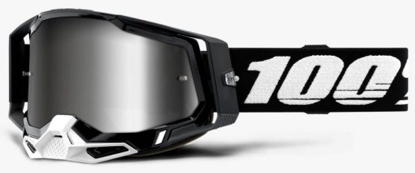 Мото очки 100% RACECRAFT 2 Goggle Black - Mirror Silver Lens